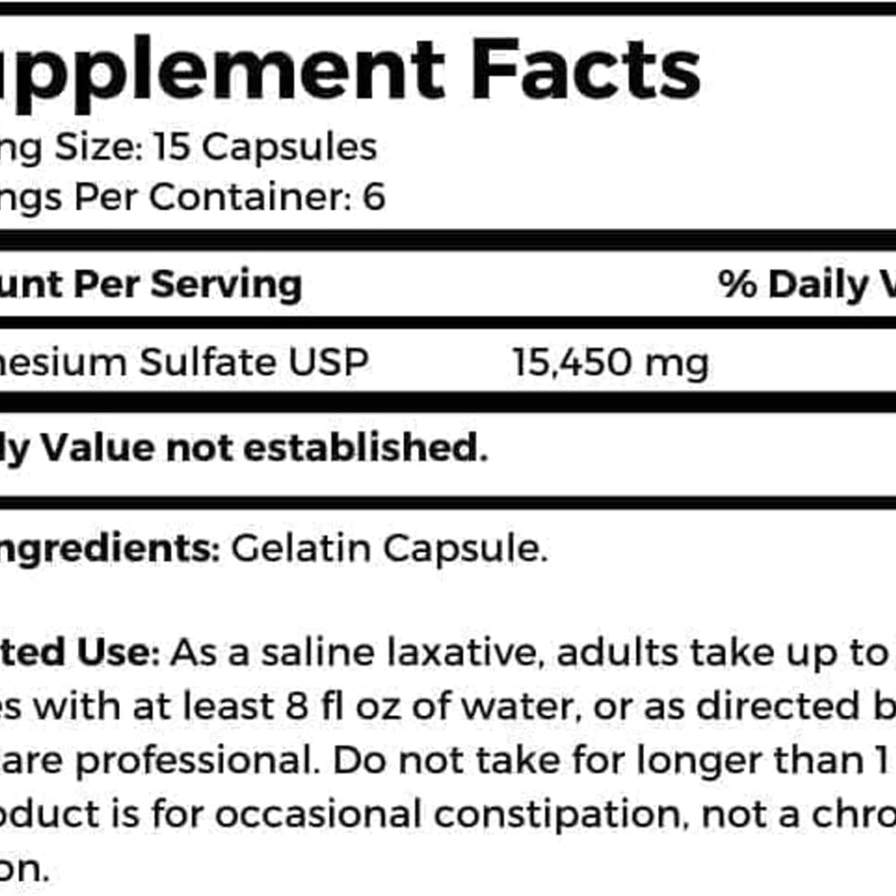 Dr. Clark Magnesium Sulfate USP (Epsom Salt) Capsules – Provisions for ...