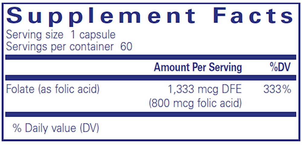 Folic Acid 800 mcg