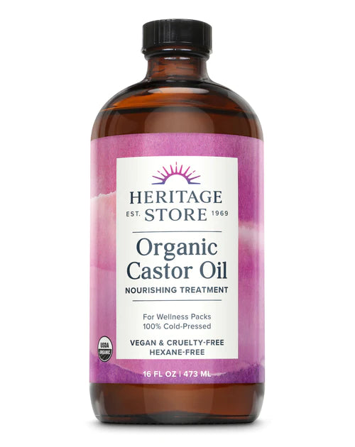Organic Castor Oil, Cold-Pressed, 16 fl oz