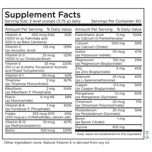 Pediatric Custom Vitamin/Mineral Base Powder