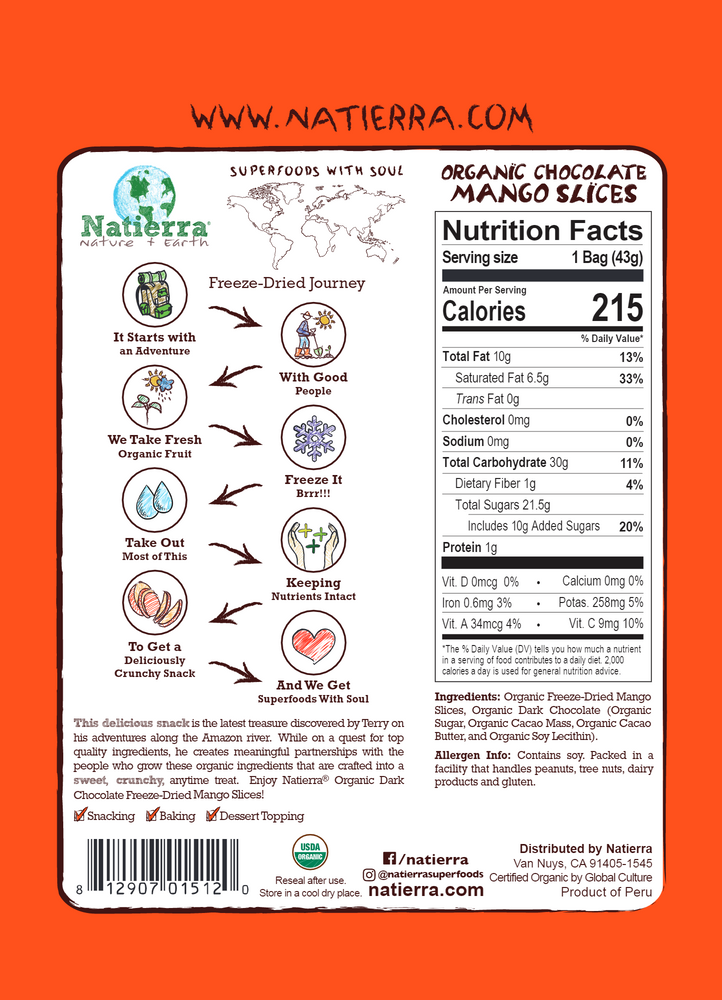 Chocolate Mango Slices, Organic: 2.5 oz